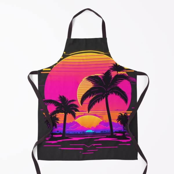 Artikelvorschau, Neon Palms: T-Shirt-Grafikdesign im Synthwave-Stil der 80er Jahre entworfen und verkauft von RedArtG09.