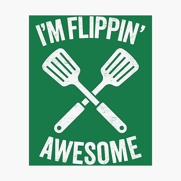 Vista previa del artículo con la obra «Soy flippin' impresionante: divertido diseño de espátula para Grill Masters», diseñado y vendido por hadleyfoo.