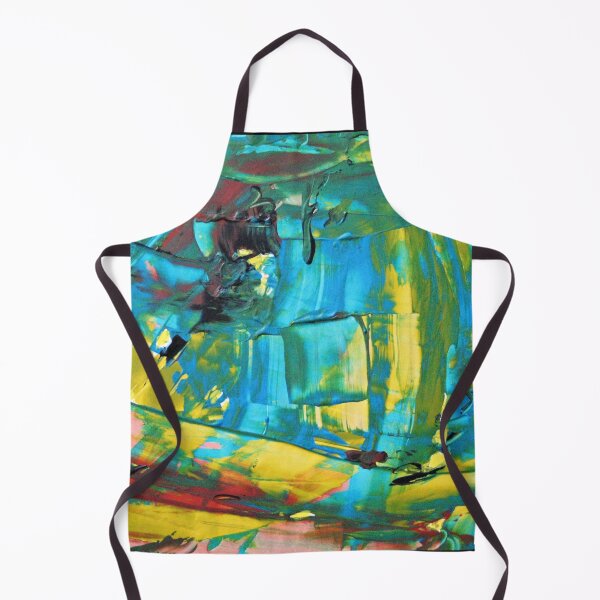 Item preview, Abstract pattern broken glass pane of a church green turquoise yellow designed and sold by G-M-Designs.