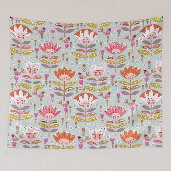 Item preview, Flower Faces on light designed and sold by Janet Broxon.