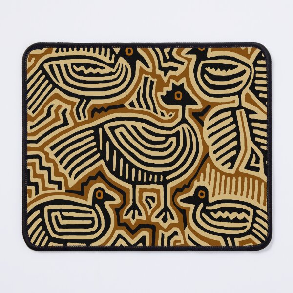 Item preview, Kuna Indian Pajaros Mola - Rust Black Ivory designed and sold by Esprit-Mystique.