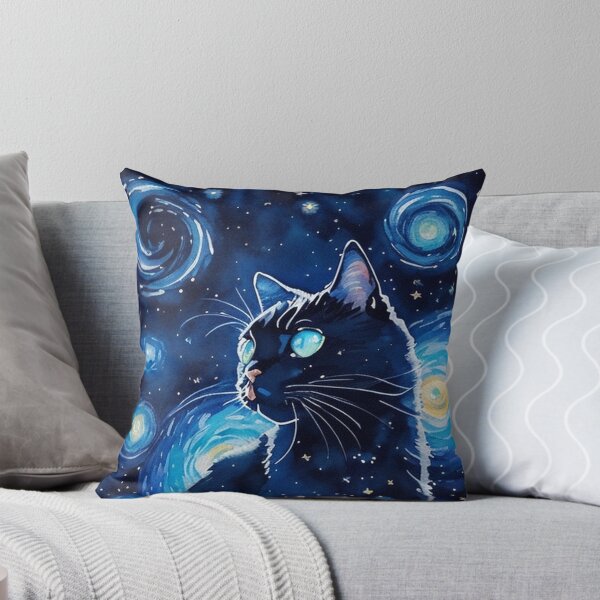 Artikelvorschau, Van Gogh Sternennacht Schwarze Katze entworfen und verkauft von Vangoholic.