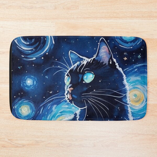 Item preview, Van gogh Starry Night Black Cat designed and sold by Vangoholic.