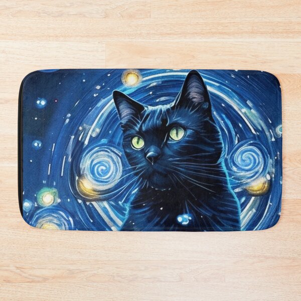 Item preview, Van gogh Starry Night Black Cat designed and sold by Vangoholic.