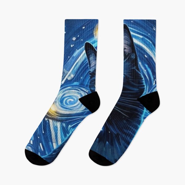 Item preview, Van gogh Starry Night Black Cat designed and sold by Vangoholic.