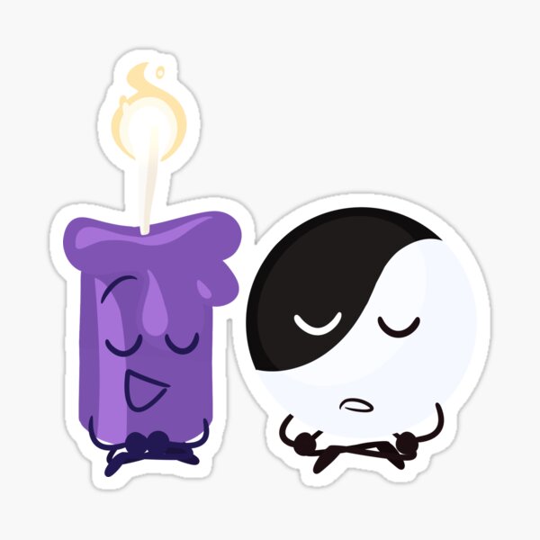 Candle and Yin-Yang (Inanimate Insanity) Sticker for Sale by