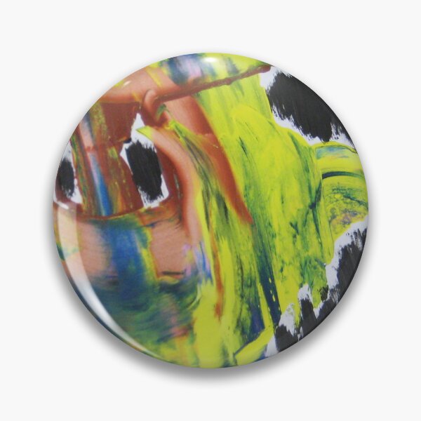 Item preview, Abstract pattern broken glass pane Lost Place green turquoise yellow designed and sold by G-M-Designs.
