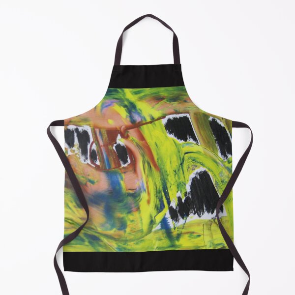 Item preview, Abstract pattern broken glass pane Lost Place green turquoise yellow designed and sold by G-M-Designs.