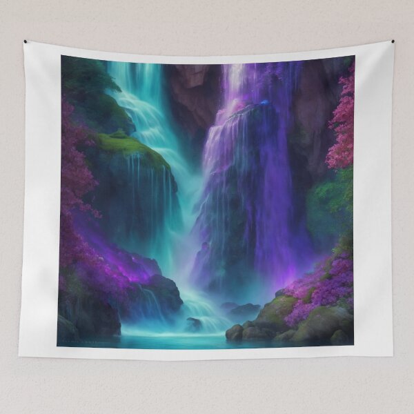 Item preview, Enchanted Oasis: Embrace the Tranquility of a Magical Waterfall designed and sold by RedArtG09.