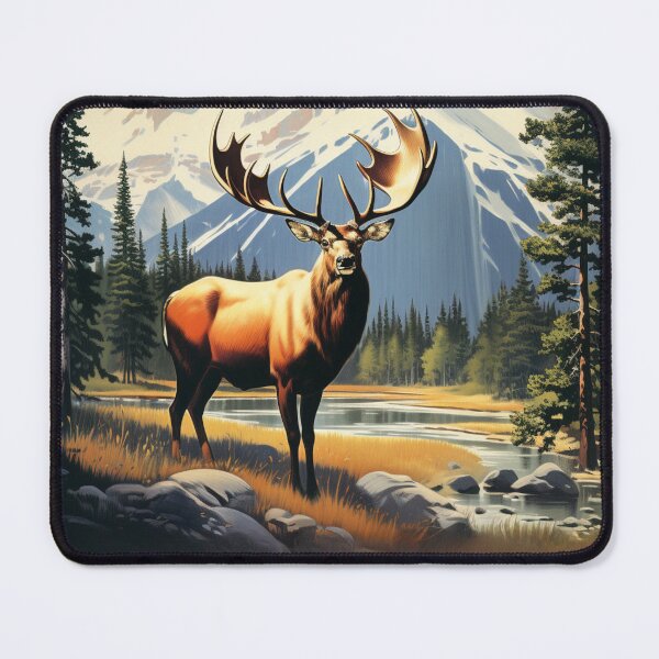 Item preview, A Vintage Travel Illustration of the Canadian Rockies in Alberta - Canada designed and sold by GoodOldVintage.