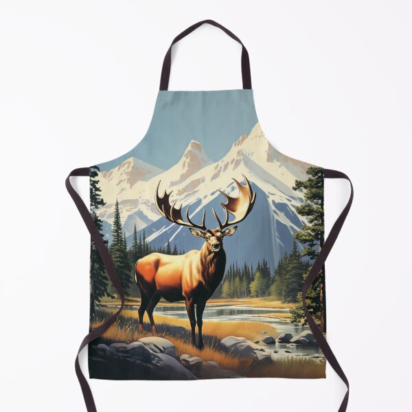 Item preview, A Vintage Travel Illustration of the Canadian Rockies in Alberta - Canada designed and sold by GoodOldVintage.