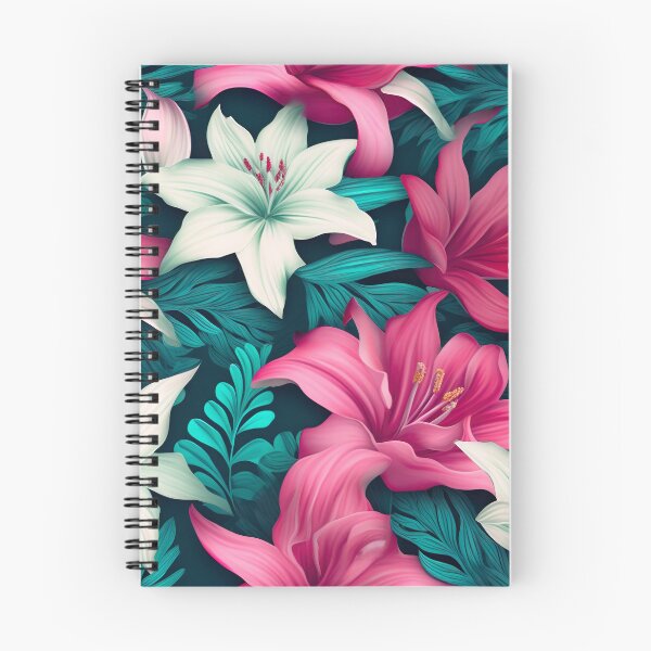 Item preview, Dreamlike Harmony: Pink and White Lilies 3D Floral Pattern designed and sold by EVA4designs.