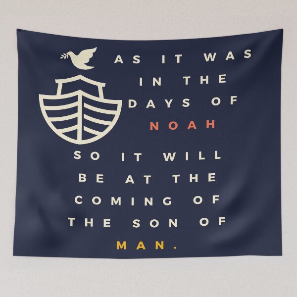 Item preview, Blue Typographic Days of Noah designed and sold by indepthdesigns.