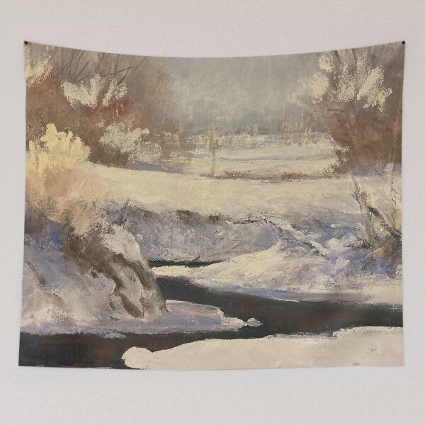 Item preview, Snow River Oil on Canvas designed and sold by GalleryDigitals.