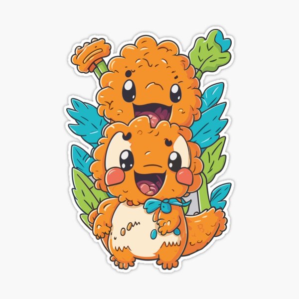 Dino Nuggets Cute Kawaii Funny Trendy Gifts For Women Men Youth Sticker  for Sale by Unique One