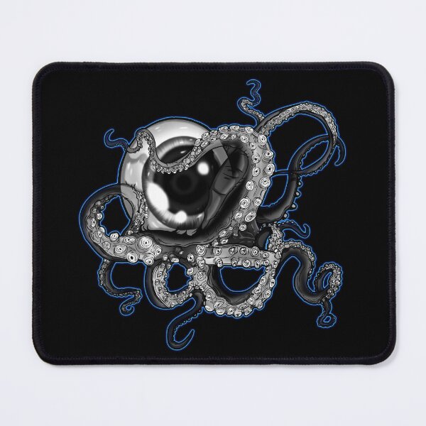 Item preview, Collection of Curious Creatures: Octo-Eye-Pus Octopus Eyeball Black and White designed and sold by iduzarts.