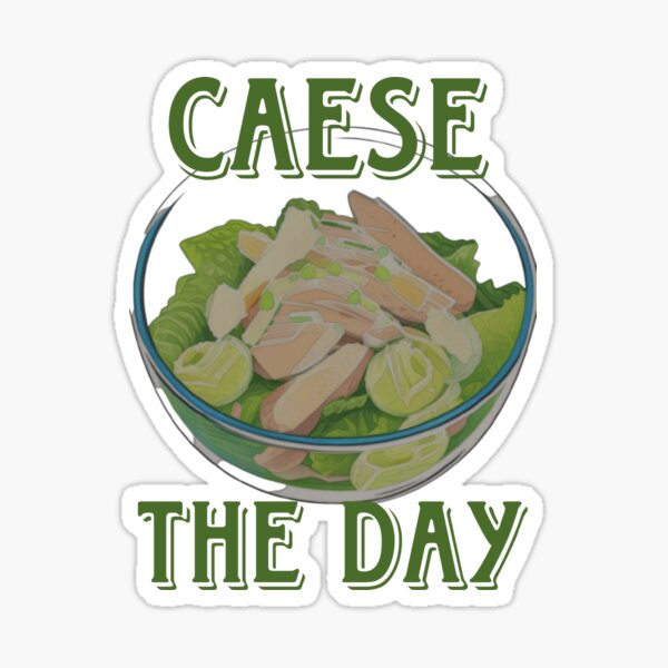 Caesar Salad Sticker, Funny Food Stickers