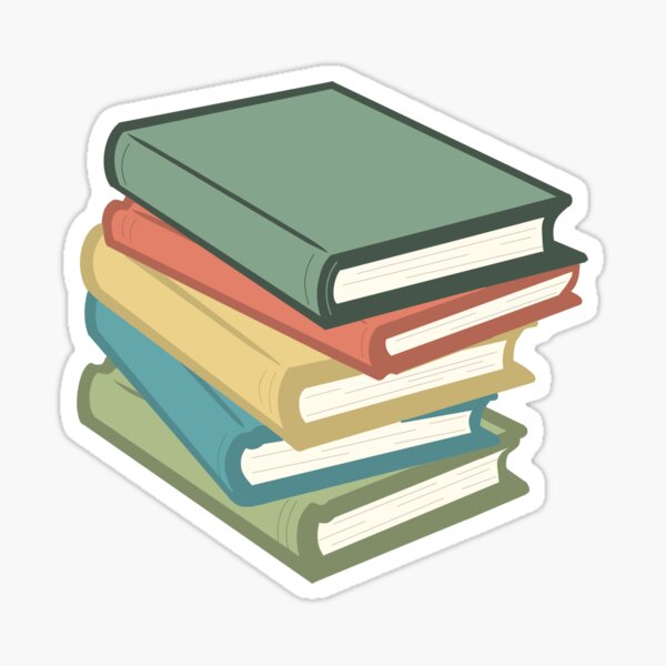 Vintage Floral Stack of Books Sticker Graphic by Digital Xpress