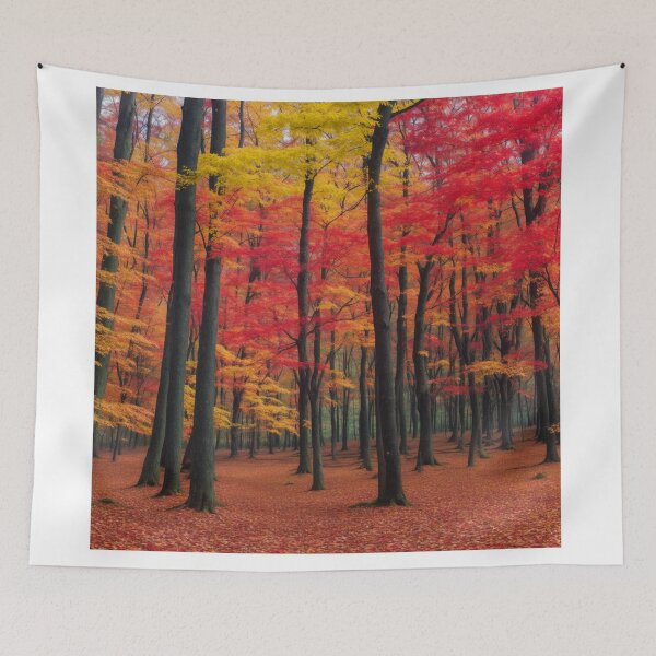 Item preview, Nature's Palette: An Abundant Forest with Colorful Foliage and Trees designed and sold by RedArtG09.