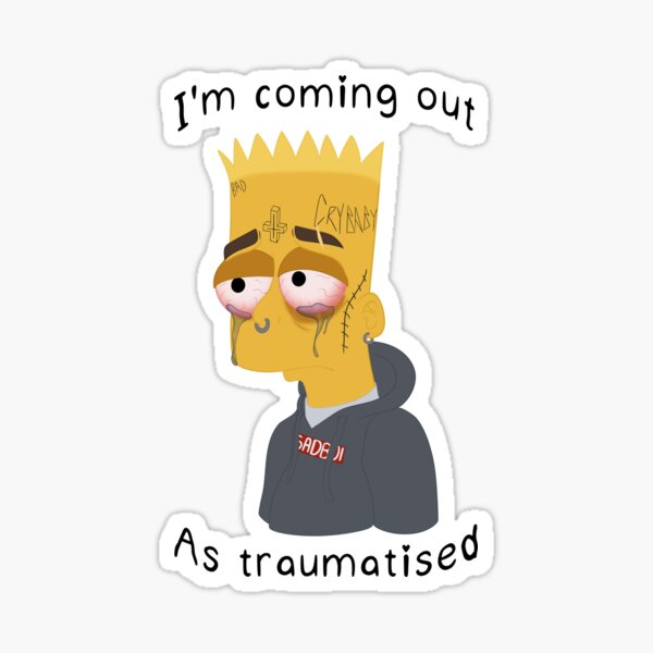 Sad bart Sticker by emxlix