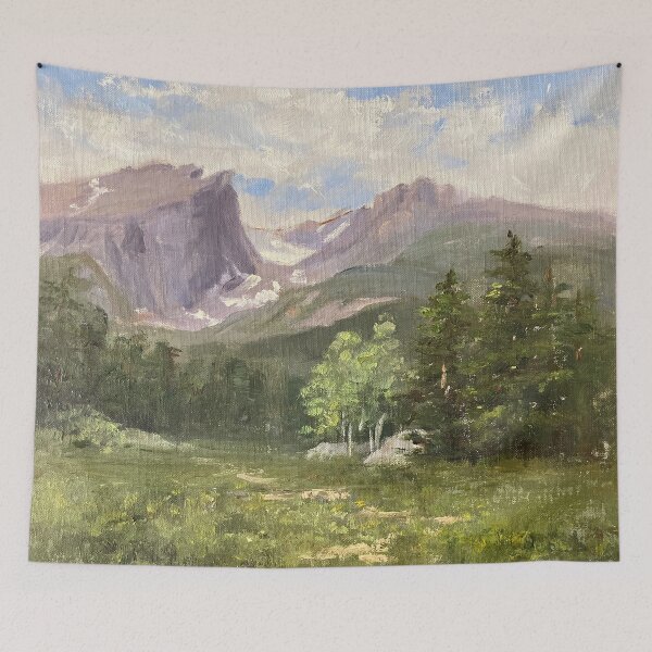Item preview, Mountains and Trees Oil on Canvas designed and sold by GalleryDigitals.