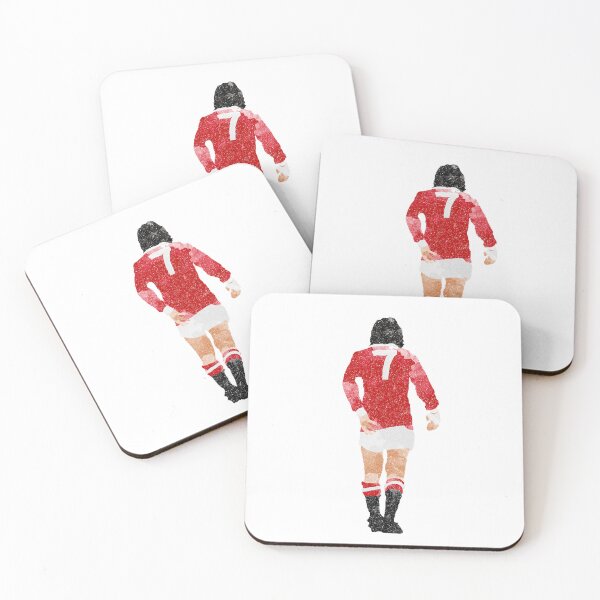 Item preview, George Best watercolour Manchester United Football Northern Ireland Legend number 7 Man United Red D designed and sold by ShawanaBraun.