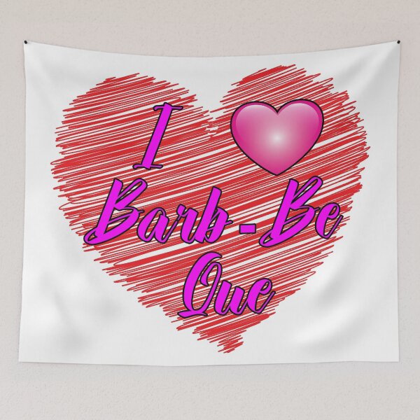 Item preview, I Heart Barb Be Que - Scribble Heart designed and sold by Bruce ALMIGHTY Baker.
