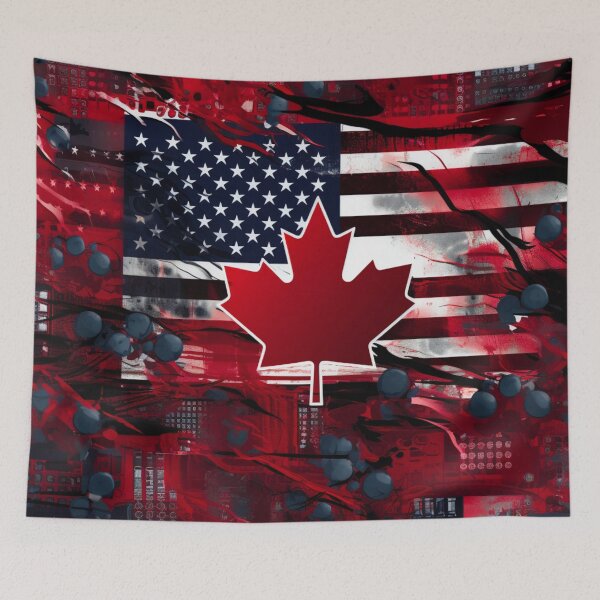 Item preview, American Canadian flag designed and sold by MoonDesinso.