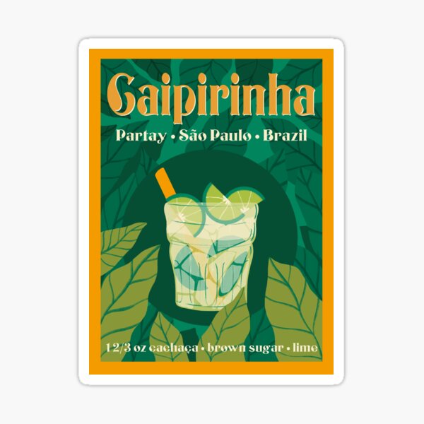 Item preview, Caipirinha Vintage Cocktail Sign designed and sold by Haley Schulz.