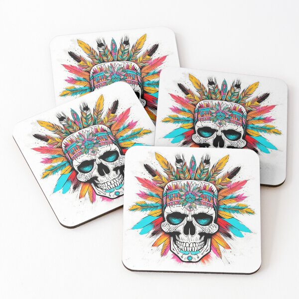 Item preview, indian chief skull designed and sold by SkullsToGo.