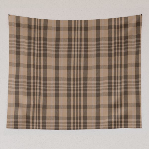 Item preview, Light Academia Aesthetic Sorcha 1 Hand Drawn Textured Plaid Pattern designed and sold by GenAumonier.