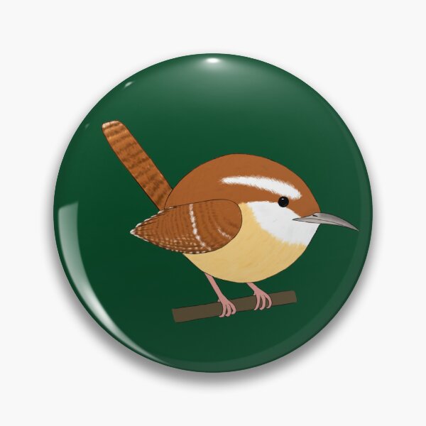 Item preview, Round Carolina Wren designed and sold by EyeOfGender.