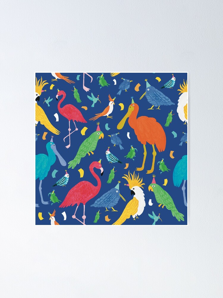 Thumbnail 1 of 3, Poster, Feathered Festive Friends GD23-A02 designed and sold by gabbadelgado.