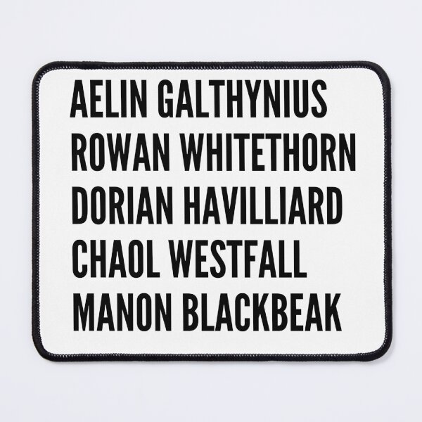 Item preview, Throne of Glass Main Character Full Names designed and sold by storieswsummer.