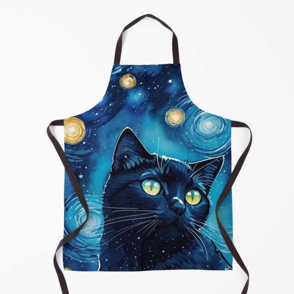 Item preview, Van gogh Starry Night Black Cat designed and sold by Vangoholic.