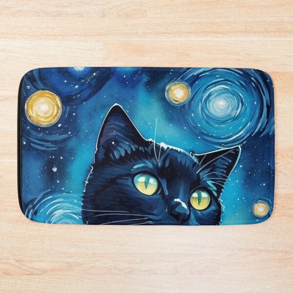 Item preview, Van gogh Starry Night Black Cat designed and sold by Vangoholic.