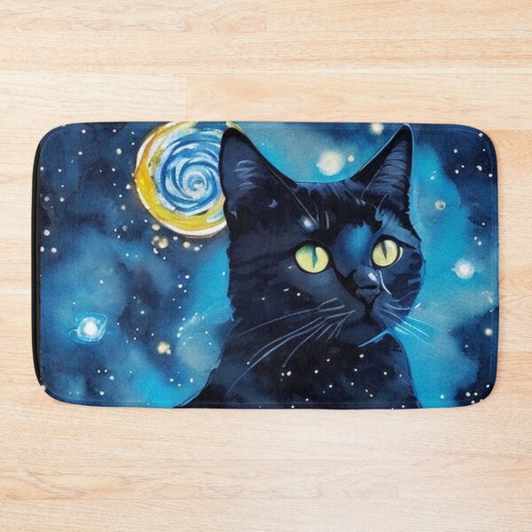 Item preview, Van gogh Starry Night Black Cat designed and sold by Vangoholic.