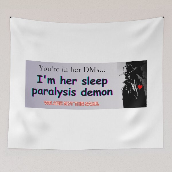 Item preview, You're In Her DMs I'm Her Sleep Paralysis Demon Bumper Sticker designed and sold by hyperfocusrach.