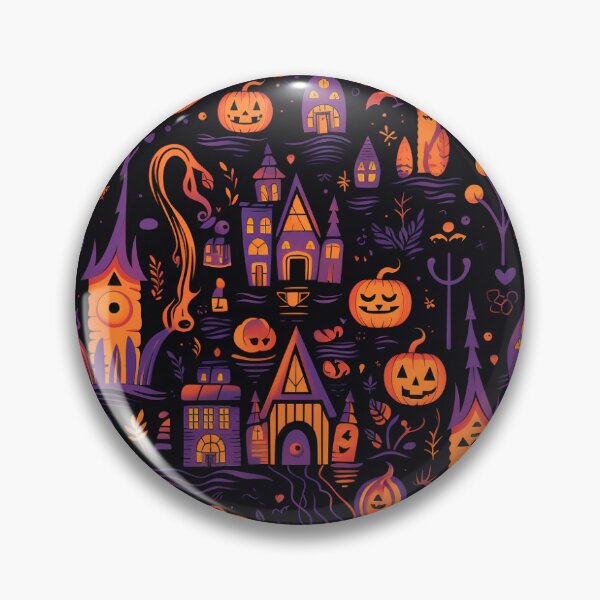 Item preview, Cute Halloween Town Pattern designed and sold by Nioon.