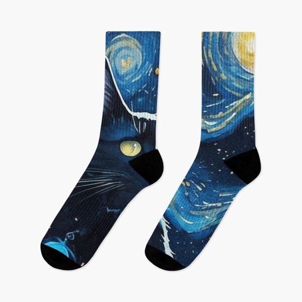 Item preview, Van gogh Starry Night Black Cat designed and sold by Vangoholic.