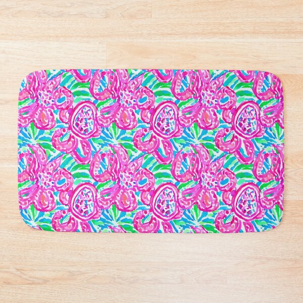 Item preview, Preppy anstract floral in pink and green designed and sold by SophieClimaArt.