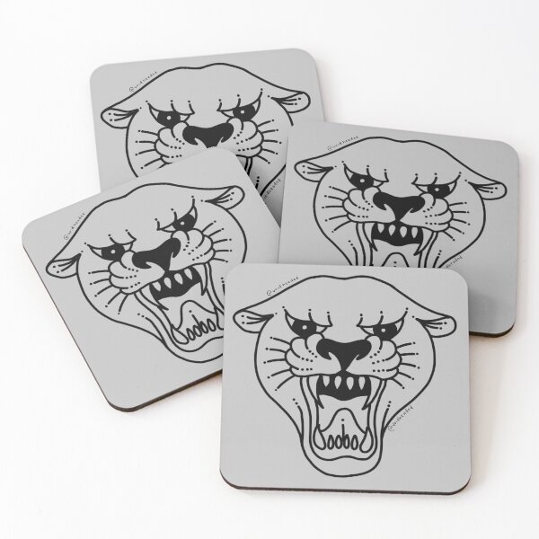 Item preview, Traditional tattoo panther face designed and sold by cyberrhaunt.