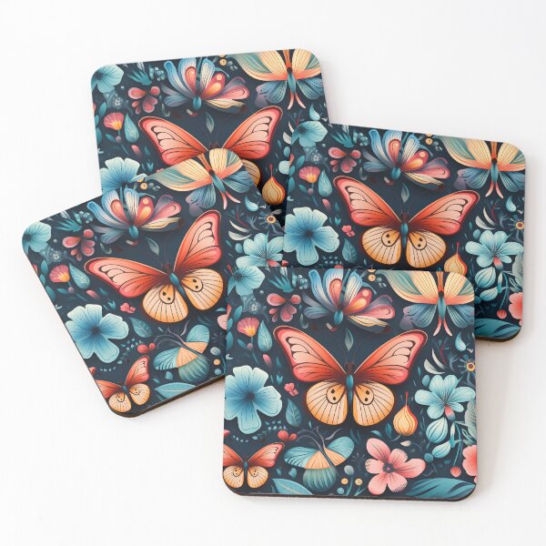 Item preview, Butterfly and Flowers designed and sold by ArtbyAiGallery.