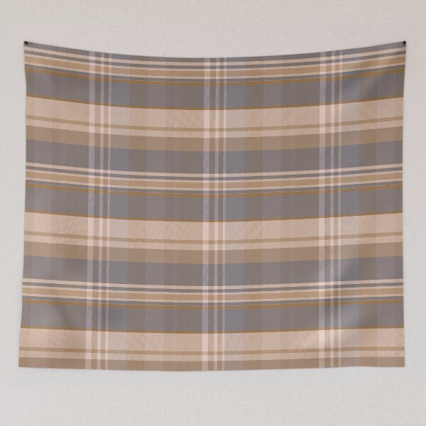 Item preview, Light Academia Aesthetic Iona 2 Hand Drawn Textured Plaid Pattern designed and sold by GenAumonier.