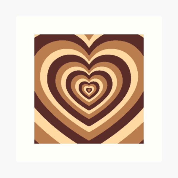 Coffee brown wildflower latte phone case inspired Art Print