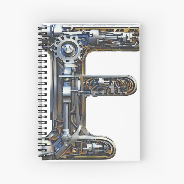 MECHANIX LETTER F Spiral Notebook