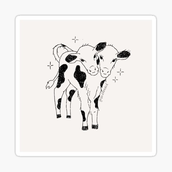 Item preview, Two headed calf drawing designed and sold by cyberrhaunt.