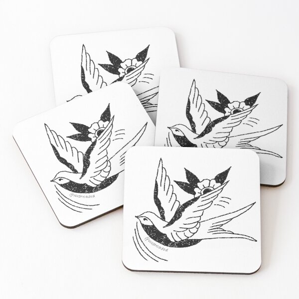 Item preview, Swallow bird and flower design designed and sold by cyberrhaunt.