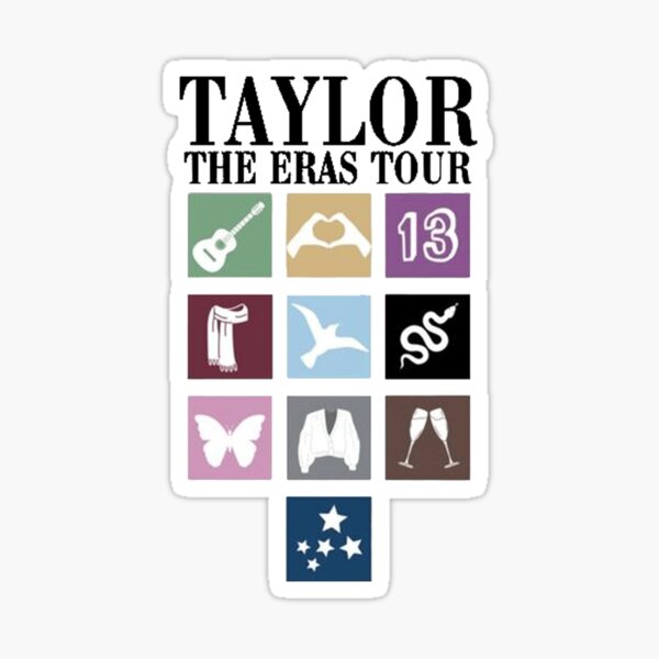 Taylor Swift Eras Stamps Sticker Pack Pin for Sale by stickersisters