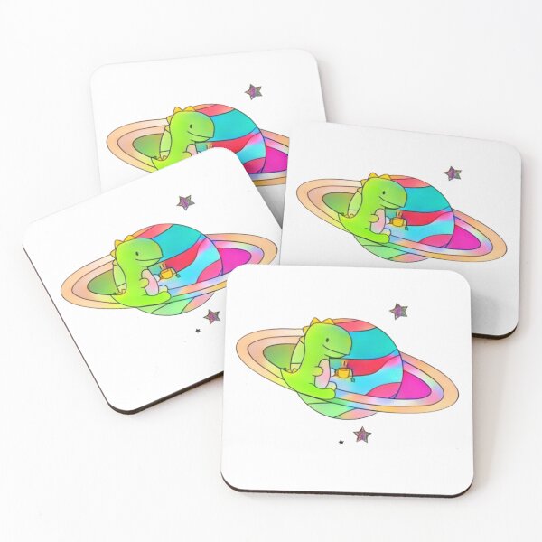 Item preview, Colorful dino sitting on planet  designed and sold by ItWasMee.
